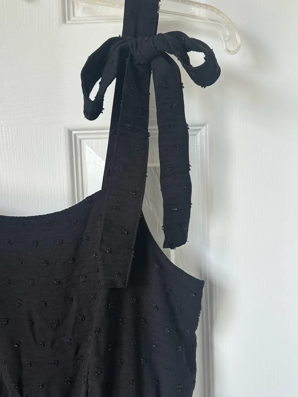 Elegant Black Tie-Shoulder Maxi Dress